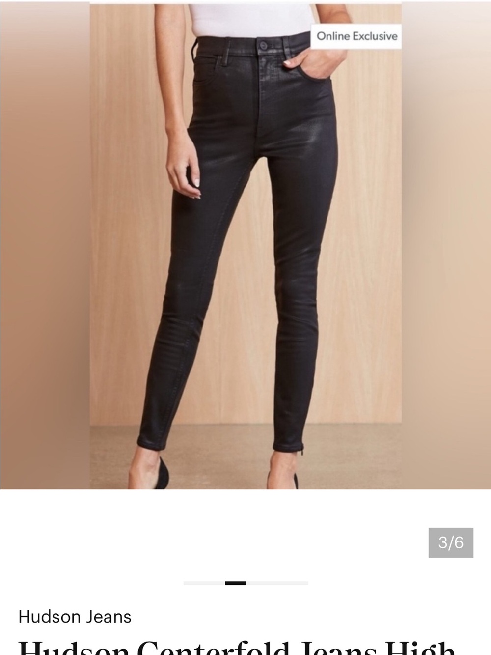 Hudson Krista leather like Jeans Black High-Rise Skinny Jeans